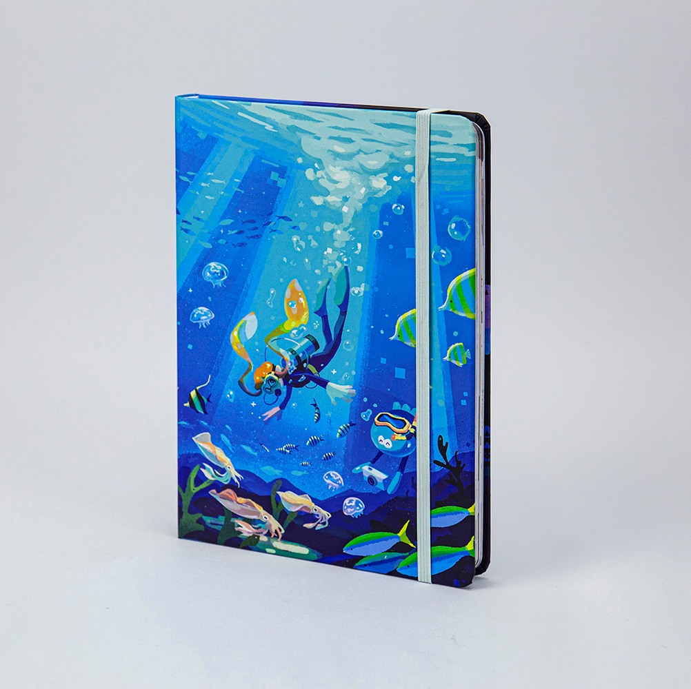 Coil Binding Notebook with Elastic Band Printing